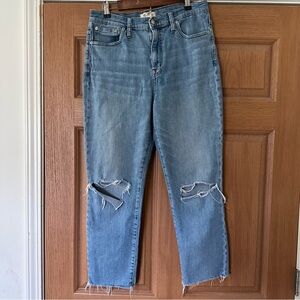 Madewell high rise slim crop boyjean
